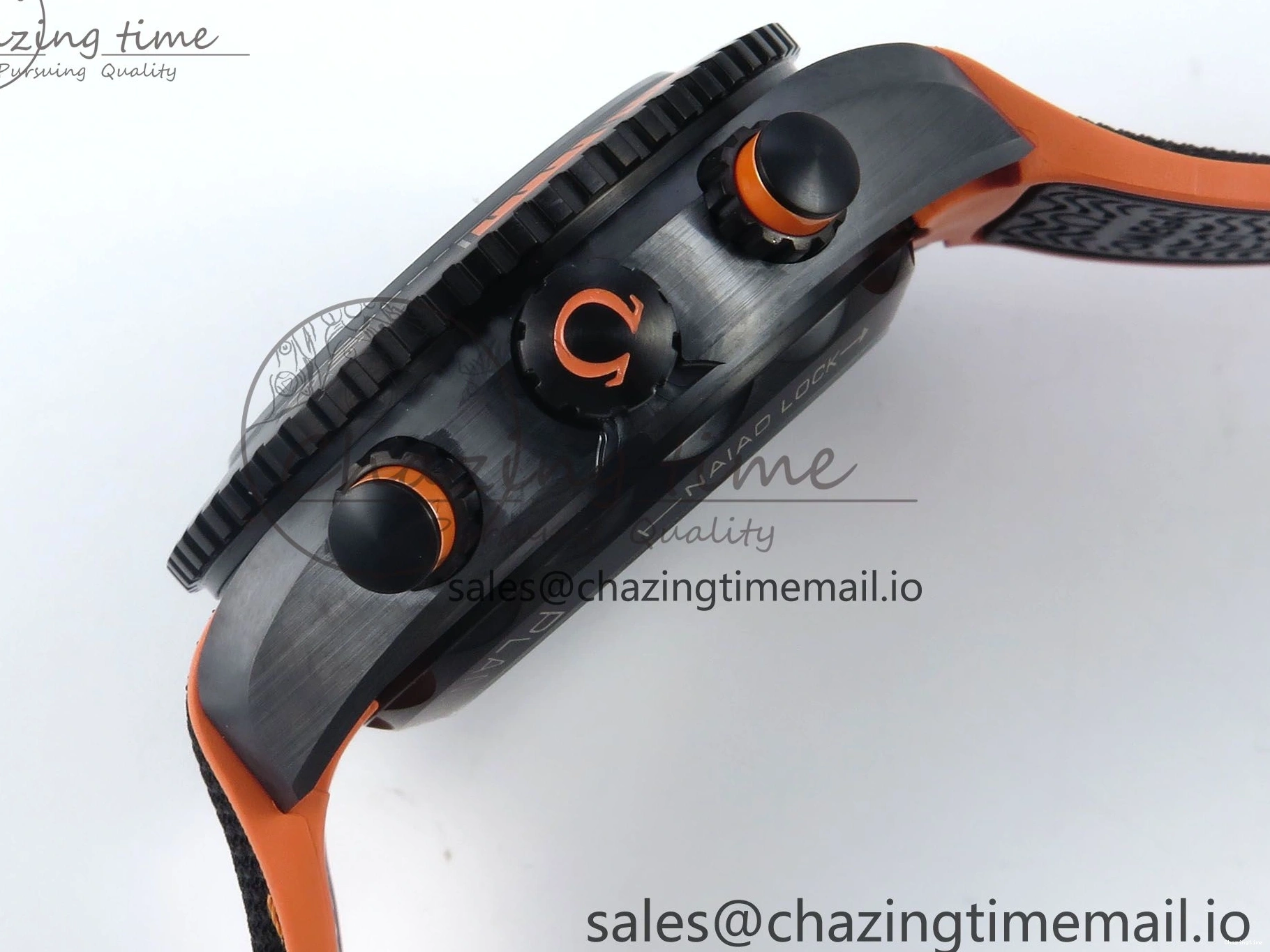 0210 Attractive Planet Ocean Master Chronometer 600M 45.5mm SCF 1:1 Best Edition Black Orange Bezel Black Dial on Black Rubber Strap A9900 Super Clone 7668